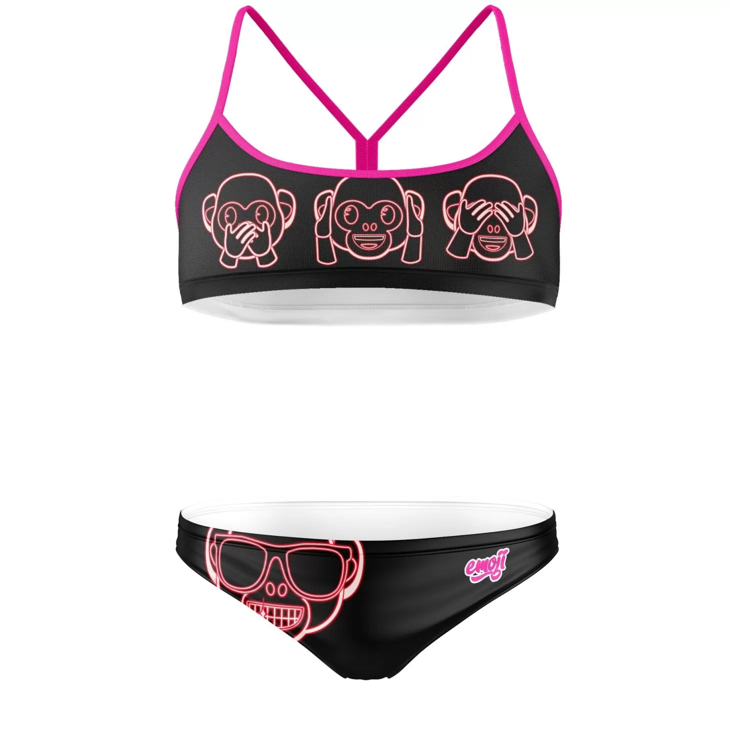 Clearance Bikini - Emoji Monkey Neon Bikinis