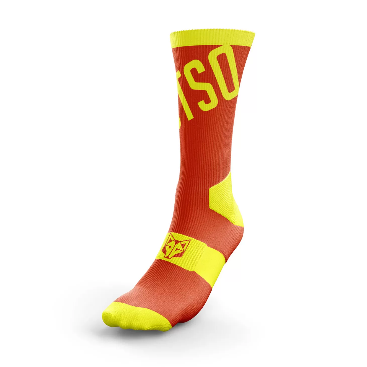 Outlet Calcetines de Ciclismo High Cut - Fluo Orange Calcetines Altos De Ciclismo