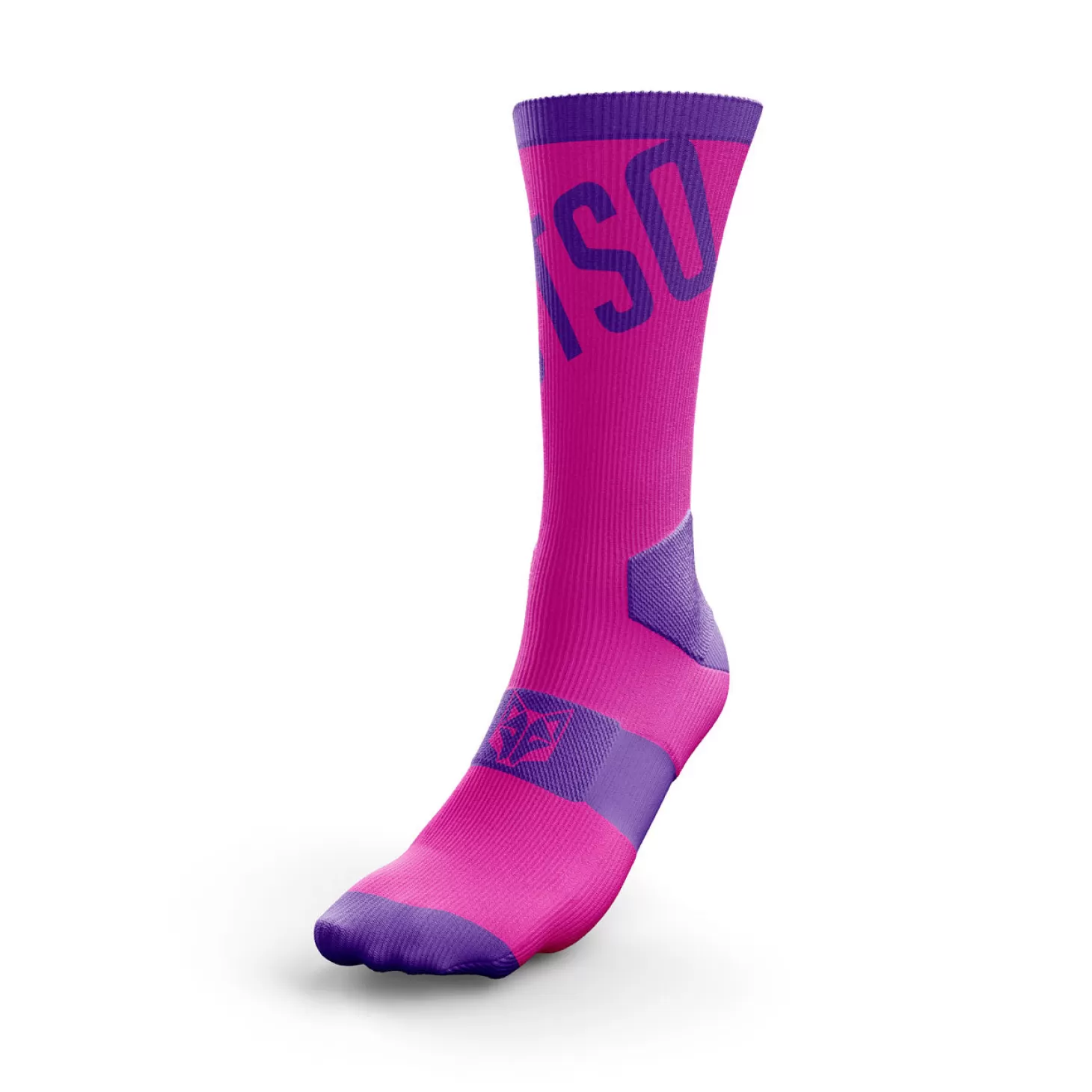 Outlet Calcetines de Ciclismo High Cut - Fluo Pink Calcetines Altos De Ciclismo
