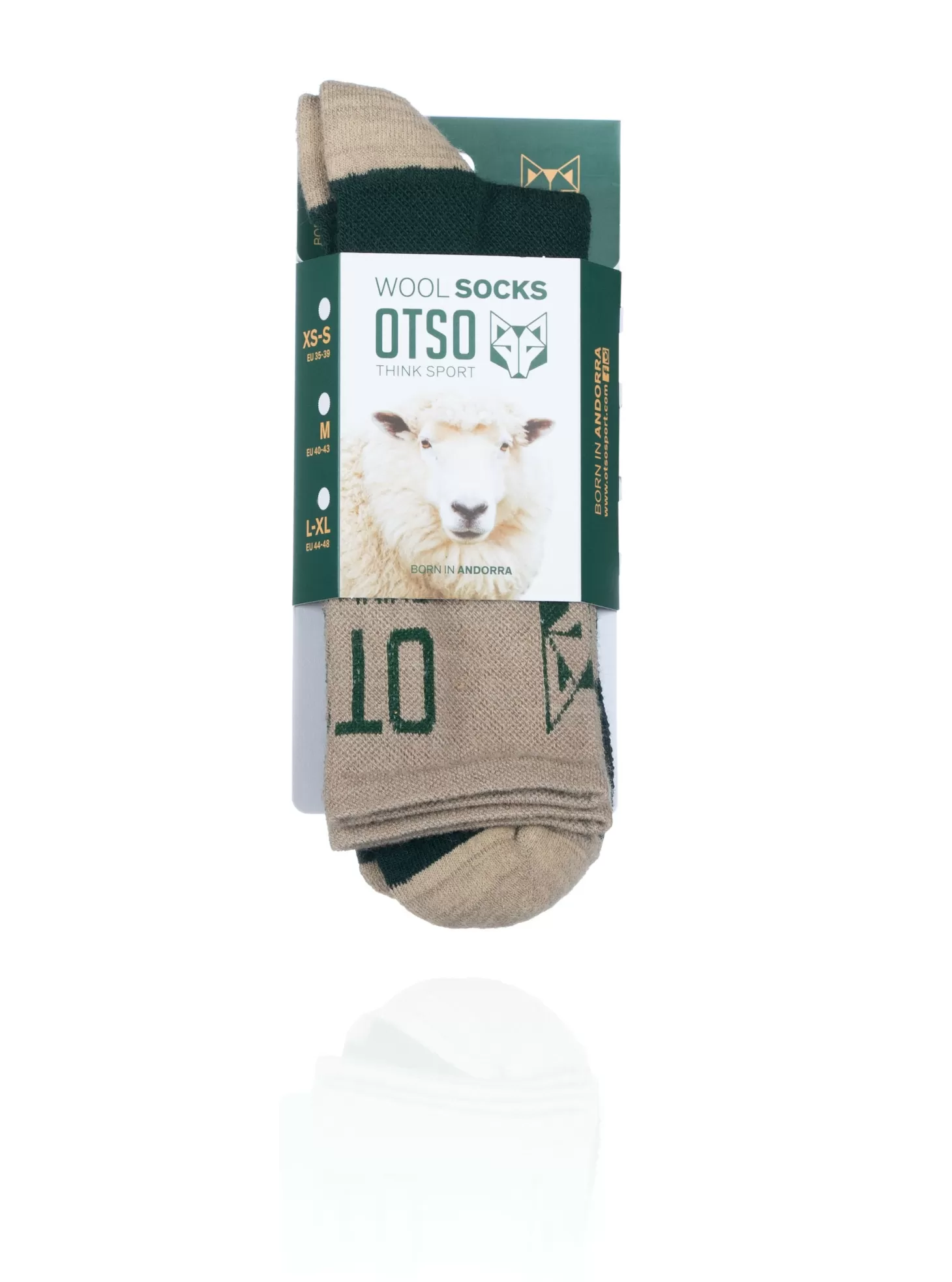 Online Calcetines de Lana Merina High Cut - Green Leaf Calcetines De Lana Merino