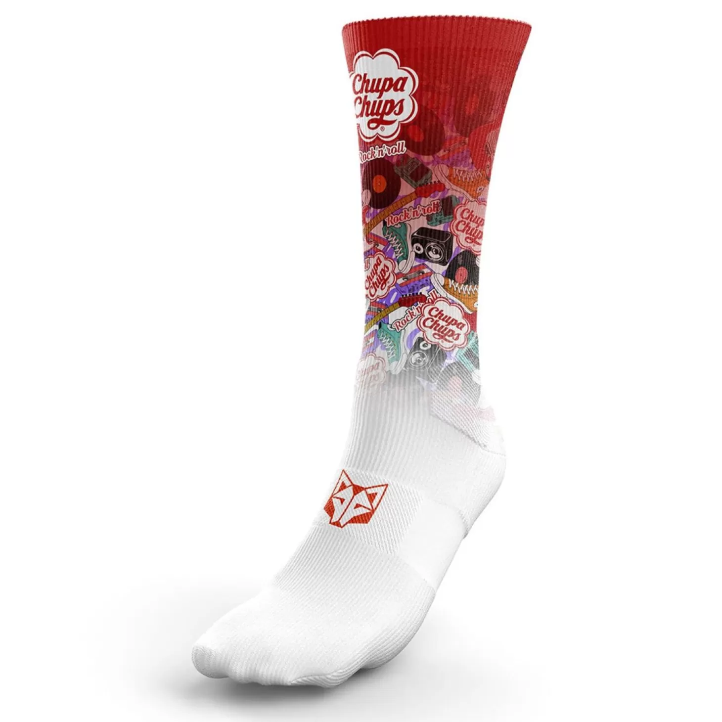Clearance Calcetines Sublimados - Chupa Chups Rock'n'Roll Calcetienes Sublimados | Calcetines Altos Sublimados