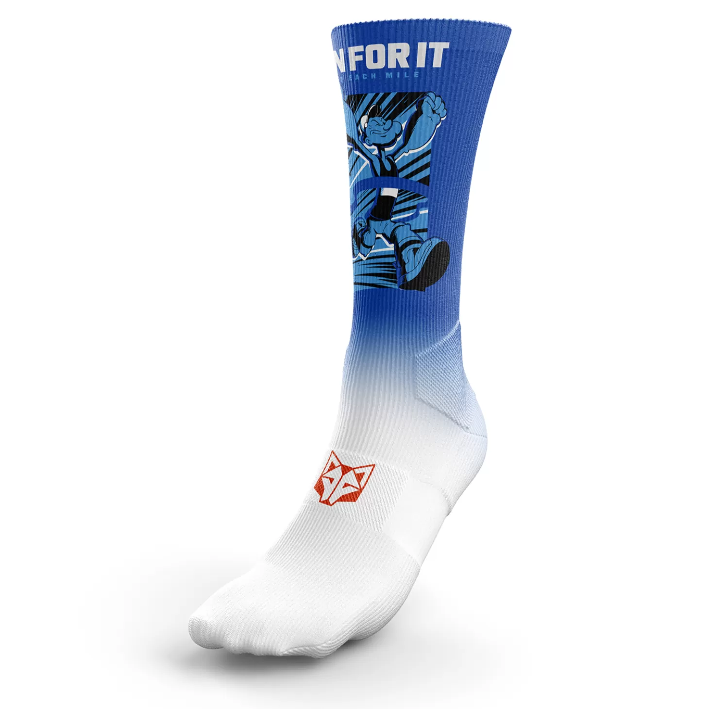Cheap Calcetines Sublimados - Popeye Run For It Calcetienes Sublimados | Calcetines Altos Sublimados
