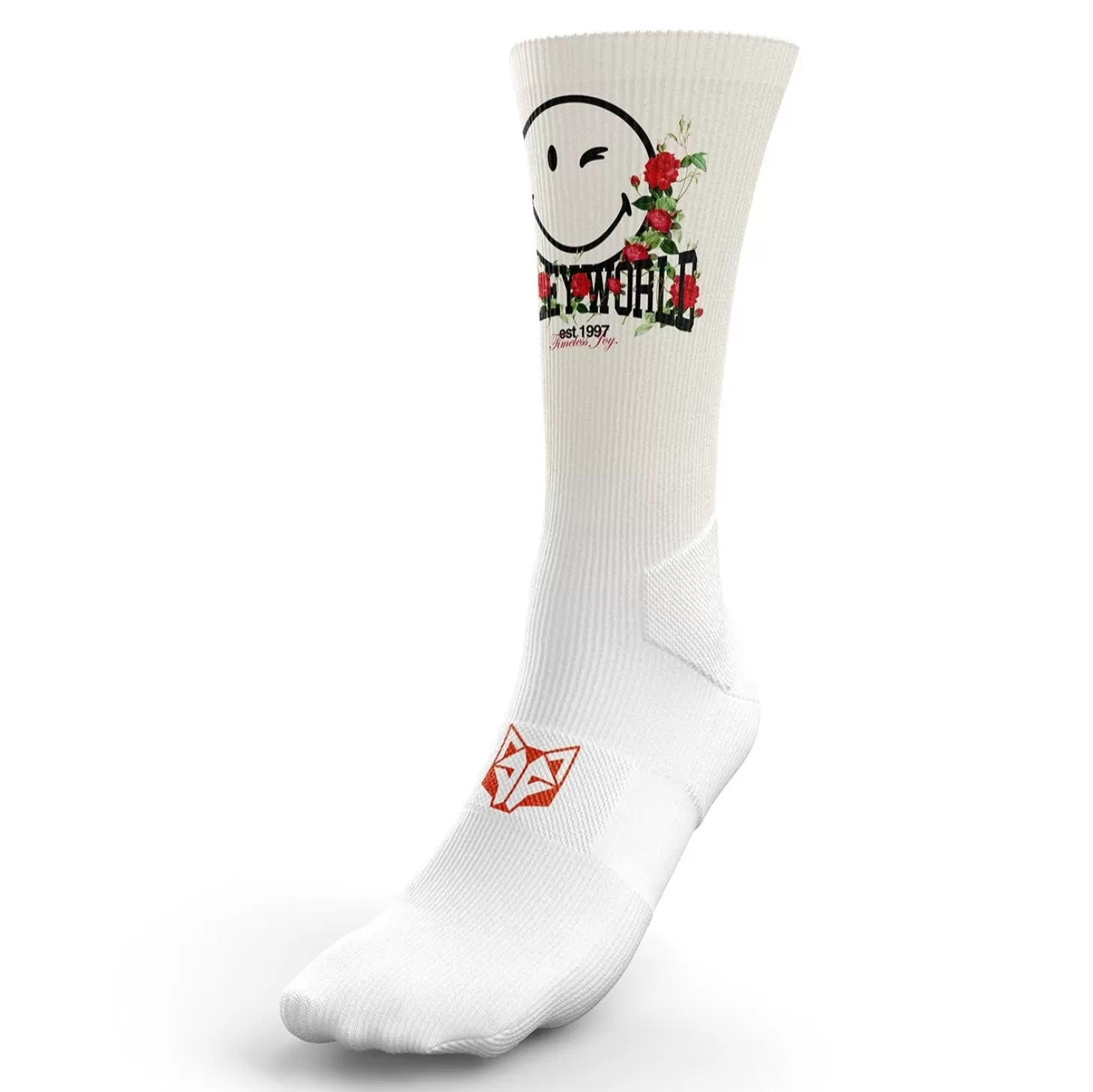 Clearance Calcetines Sublimados - Smiley Vintage Calcetienes Sublimados | Calcetines Altos Sublimados