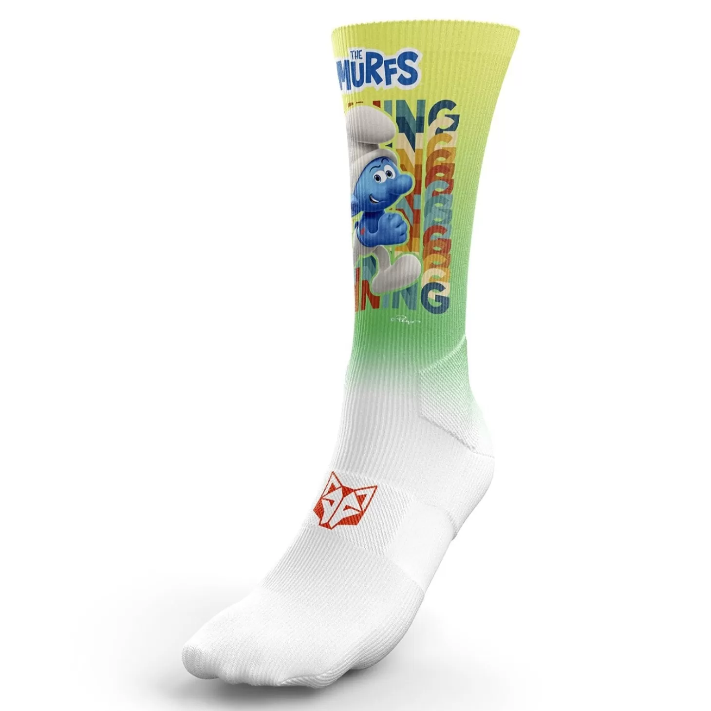 Fashion Calcetines Sublimados - Smurfs Running Calcetienes Sublimados | Calcetines Altos Sublimados