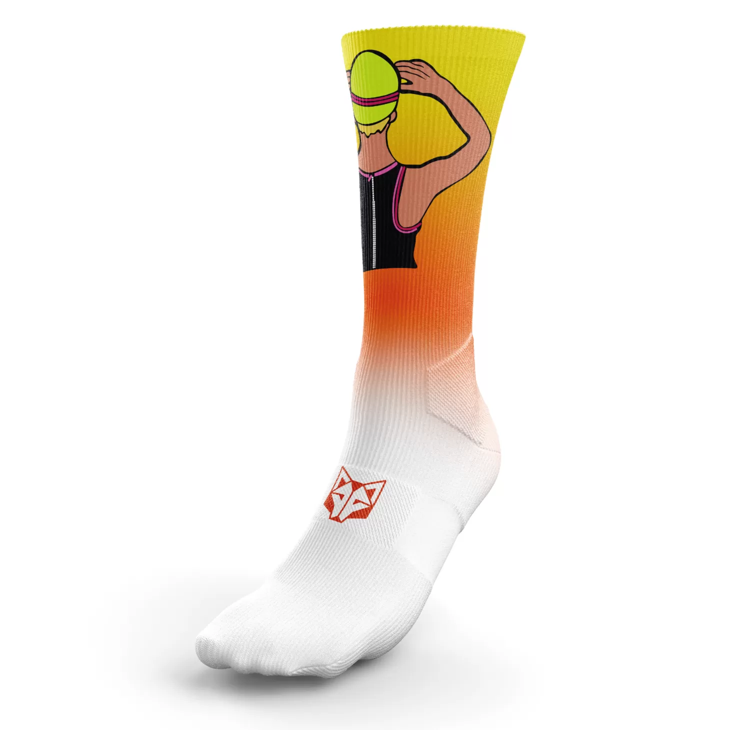 Shop Calcetines Sublimados - Time to tri Woman Swim Calcetienes Sublimados | Calcetines Altos Sublimados