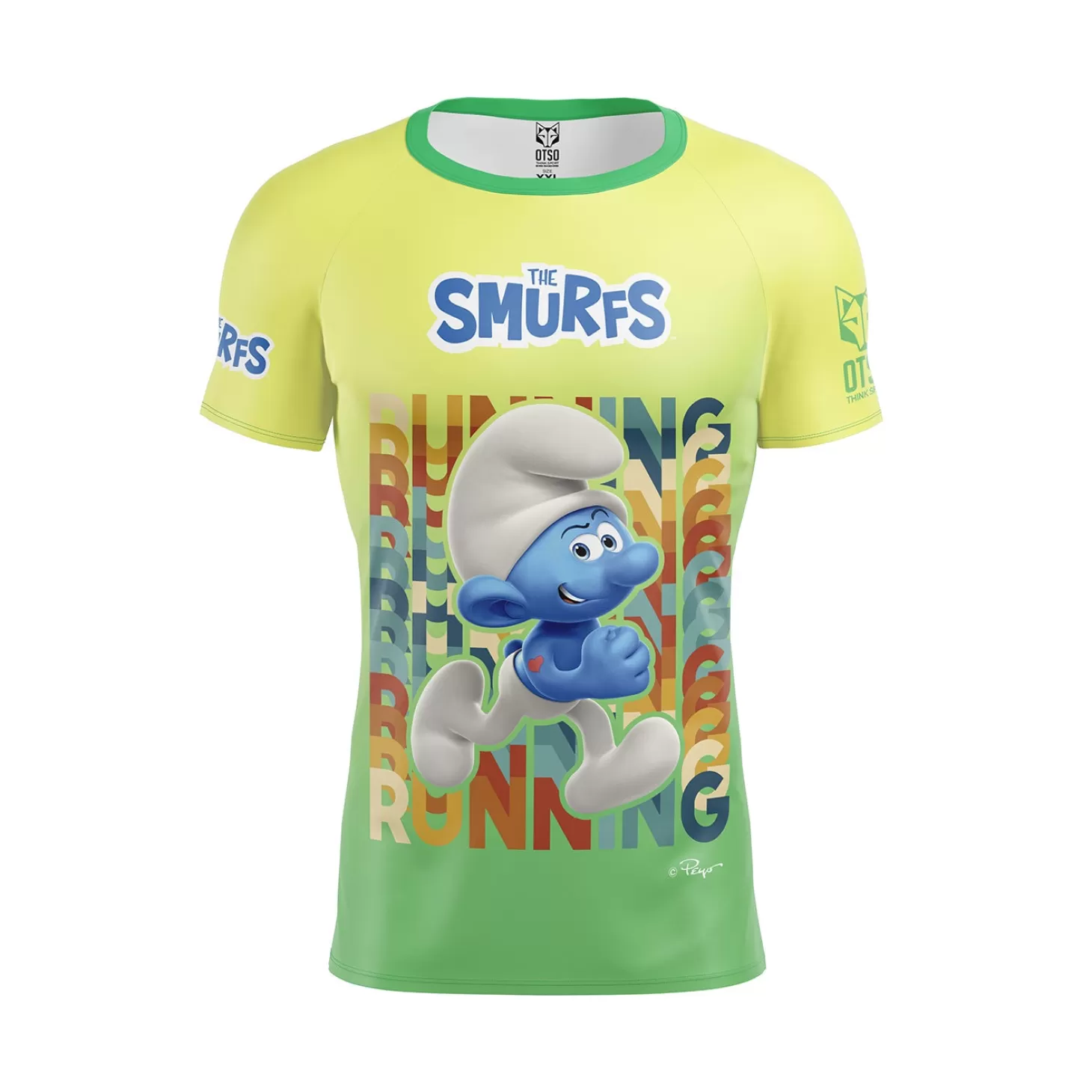 Fashion Camiseta manga corta hombre - Smurf Running Hombre Camisetas Manga Corta Hombre