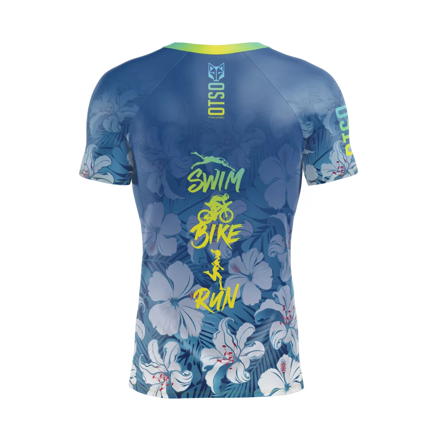 Flash Sale Camiseta manga corta hombre - Swim Bike Run Flower Hombre Camisetas Manga Corta Hombre