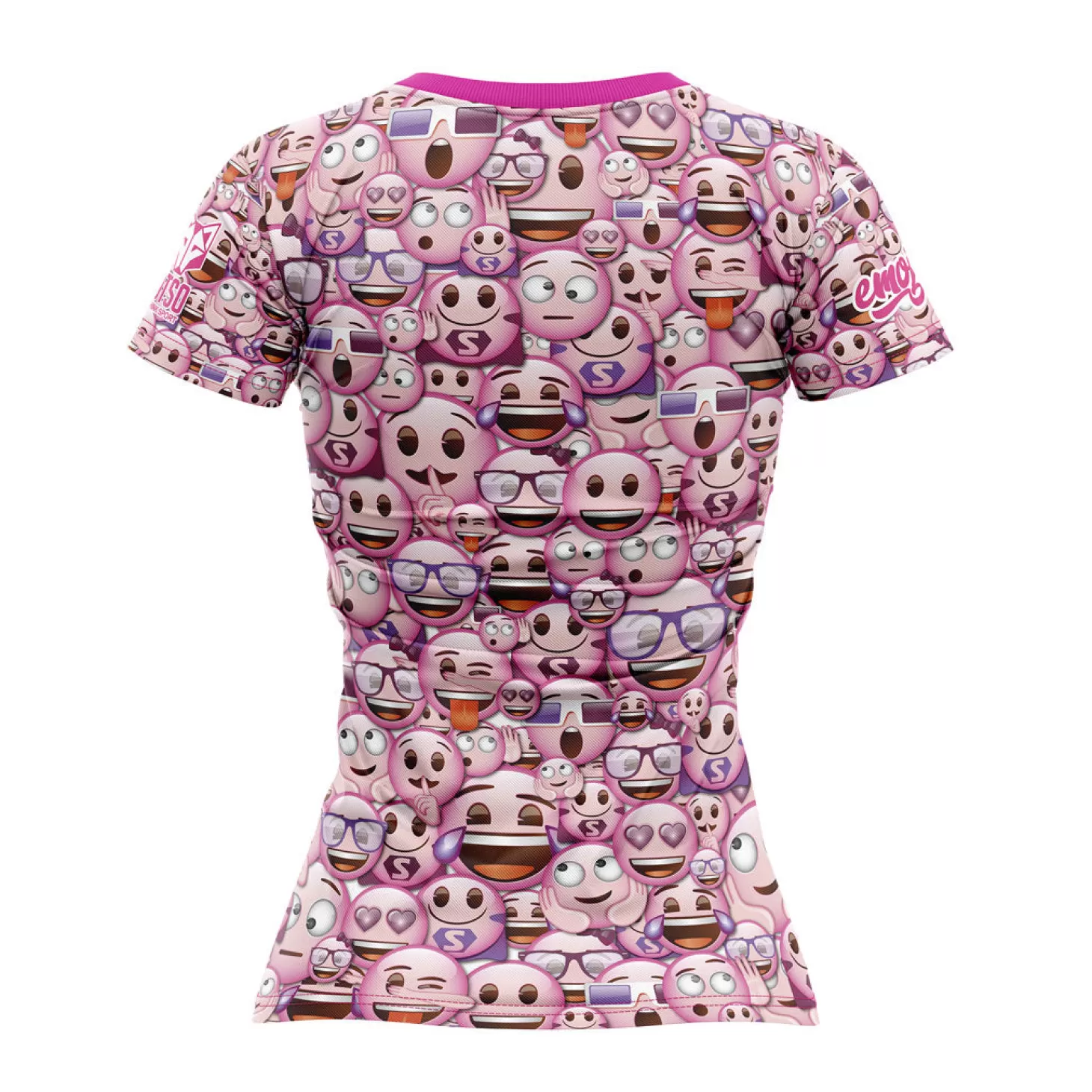 Online Camiseta manga corta mujer - Emoji Classic Pink Mujer Camisetas Manga Corta Mujer