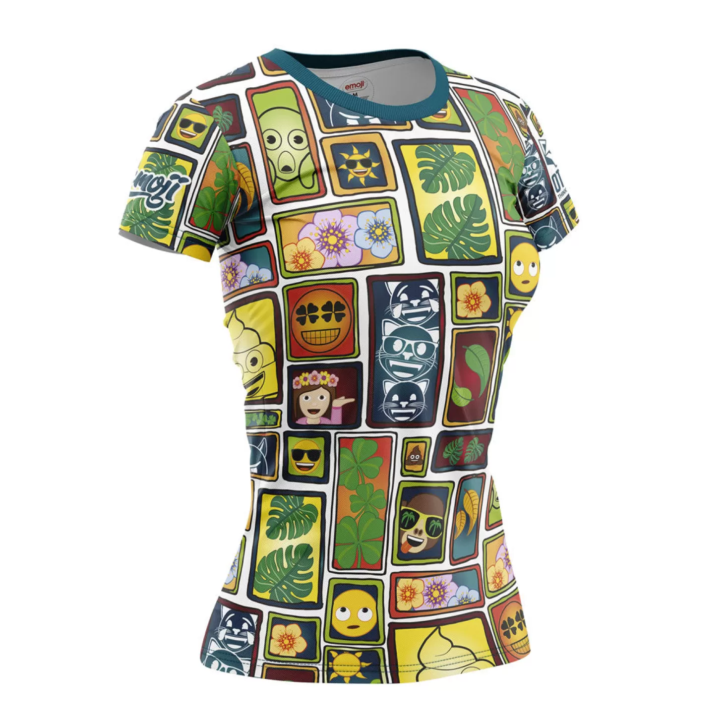 Clearance Camiseta manga corta mujer - Emoji Portrait Mujer Camisetas Manga Corta Mujer