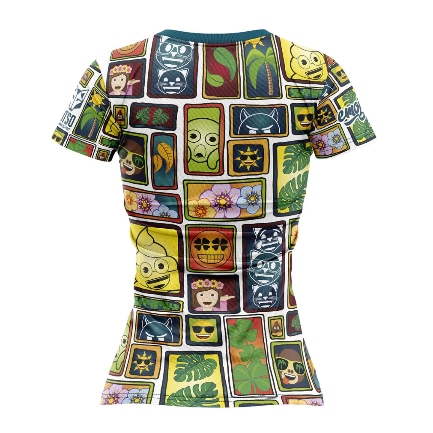 Clearance Camiseta manga corta mujer - Emoji Portrait Mujer Camisetas Manga Corta Mujer