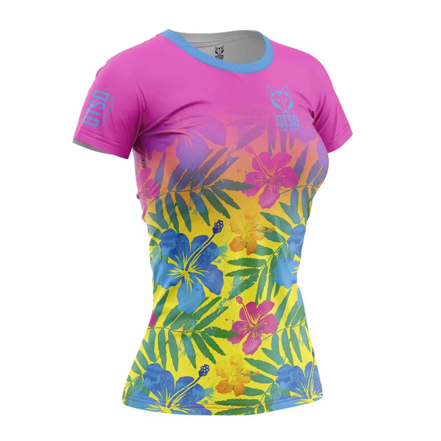 Hot Camiseta manga corta mujer - Floral Pink Mujer Camisetas Manga Corta Mujer