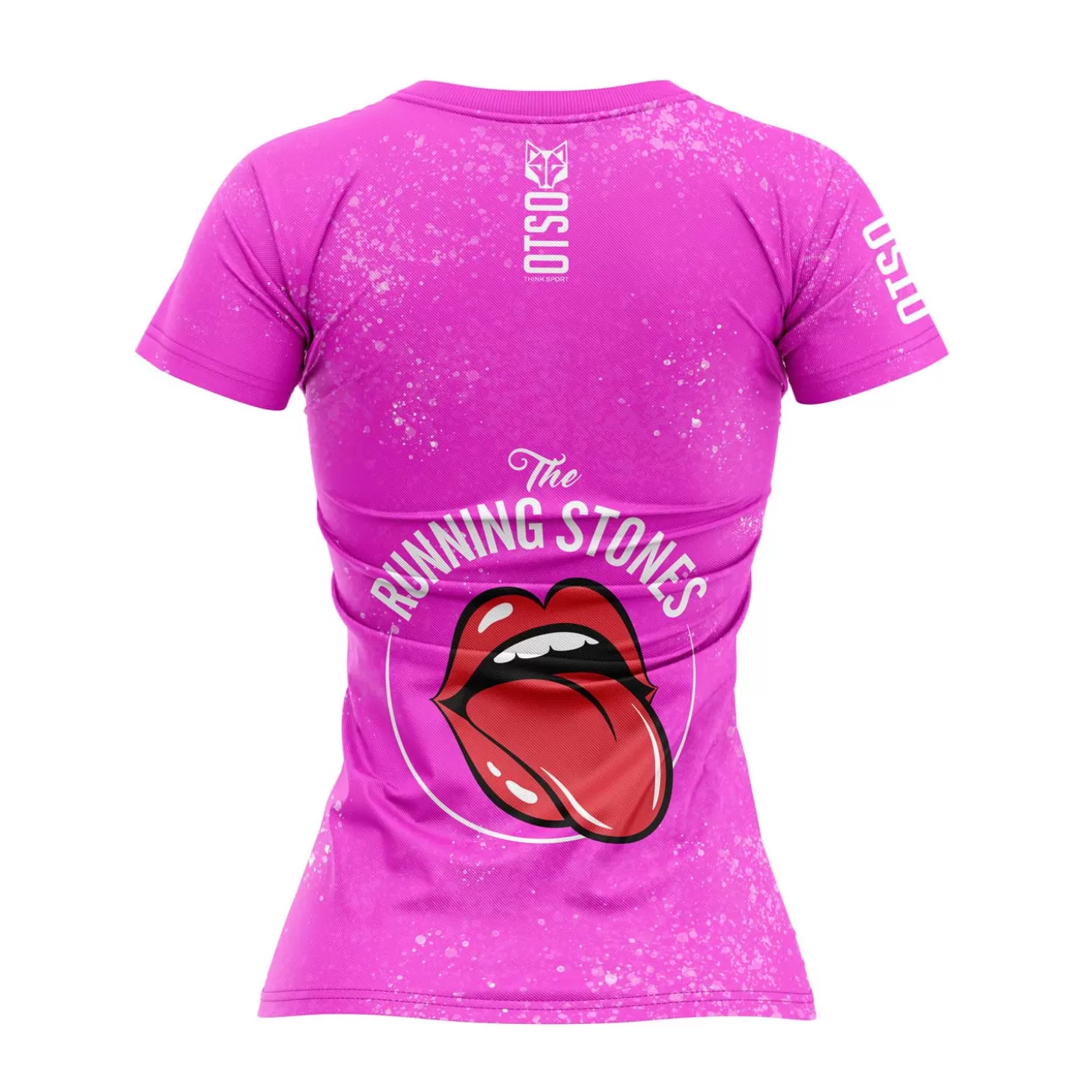 Cheap Camiseta manga corta mujer - Running Stones Pink Mujer Camisetas Manga Corta Mujer