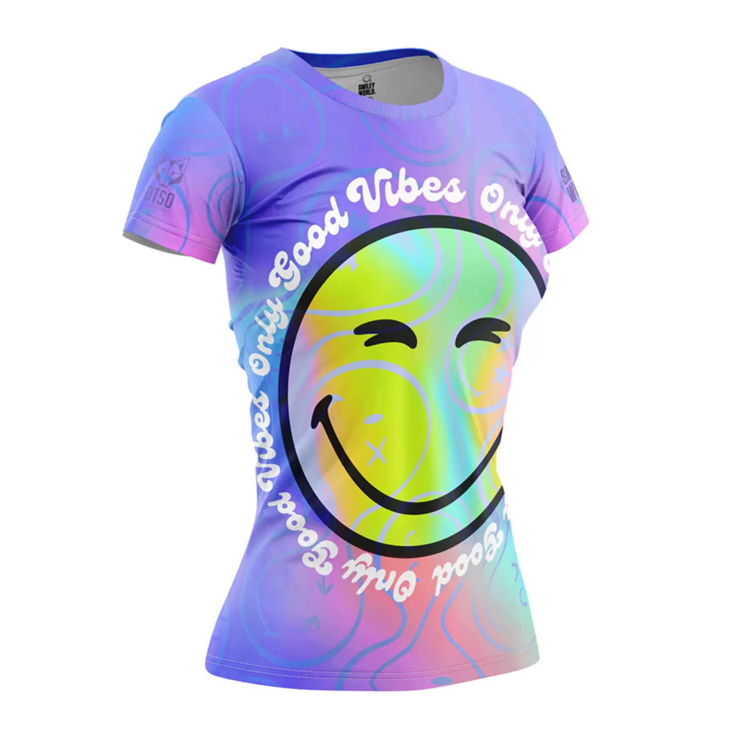 Cheap Camiseta manga corta mujer - SmileyWorld Vibes Mujer Camisetas Manga Corta Mujer