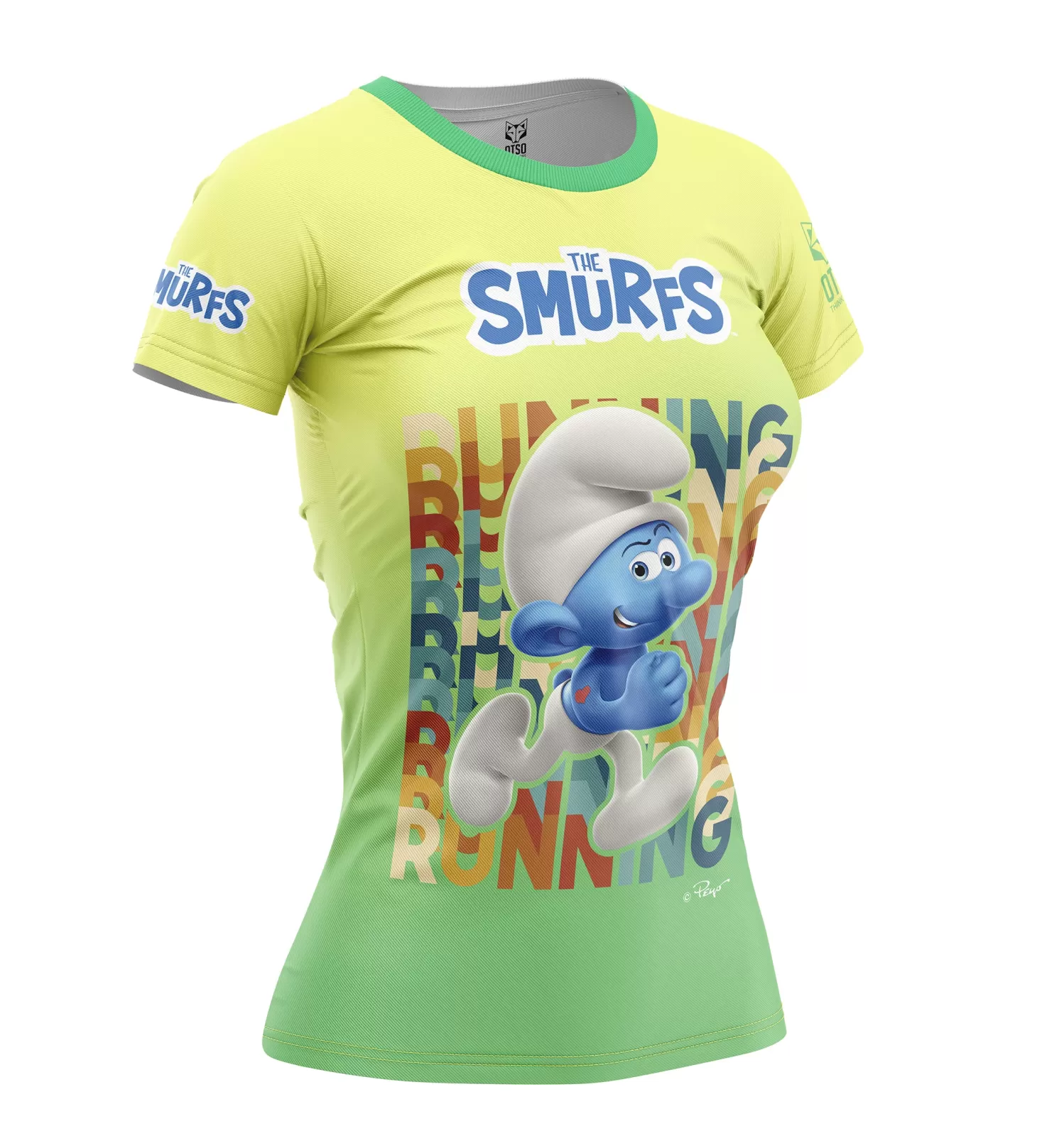 Cheap Camiseta manga corta mujer - Smurf Running Mujer Camisetas Manga Corta Mujer