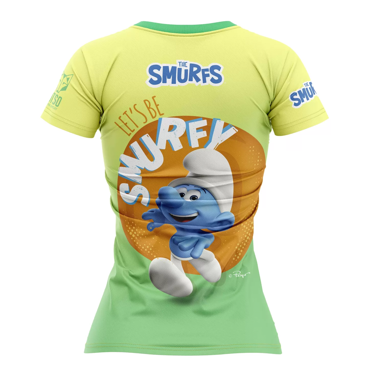 Cheap Camiseta manga corta mujer - Smurf Running Mujer Camisetas Manga Corta Mujer