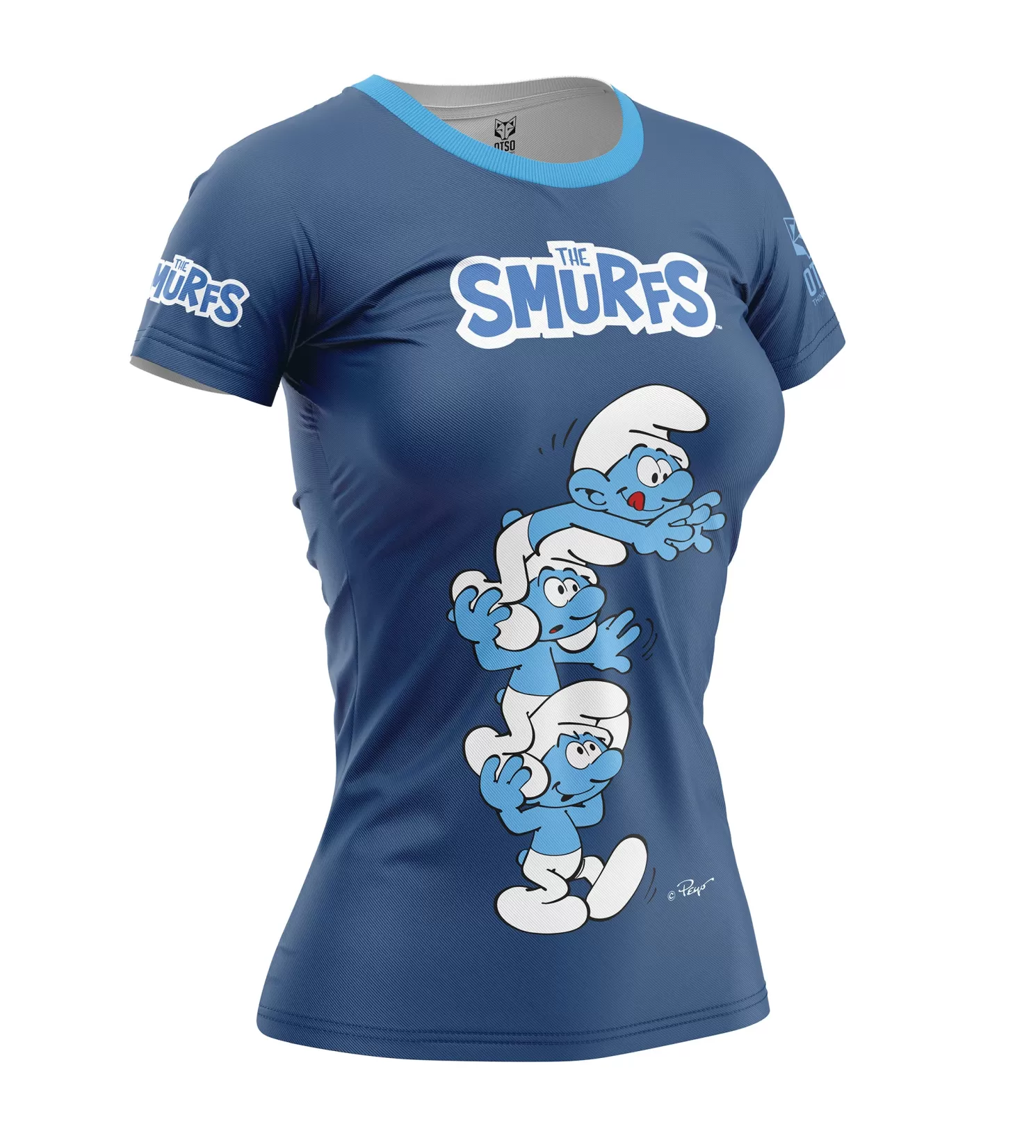 Shop Camiseta manga corta mujer - Smurf Towers Mujer Camisetas Manga Corta Mujer