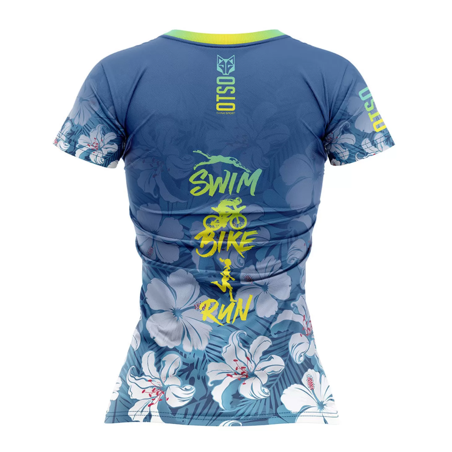 Cheap Camiseta manga corta mujer - Swim Bike Run Flower Mujer Camisetas Manga Corta Mujer
