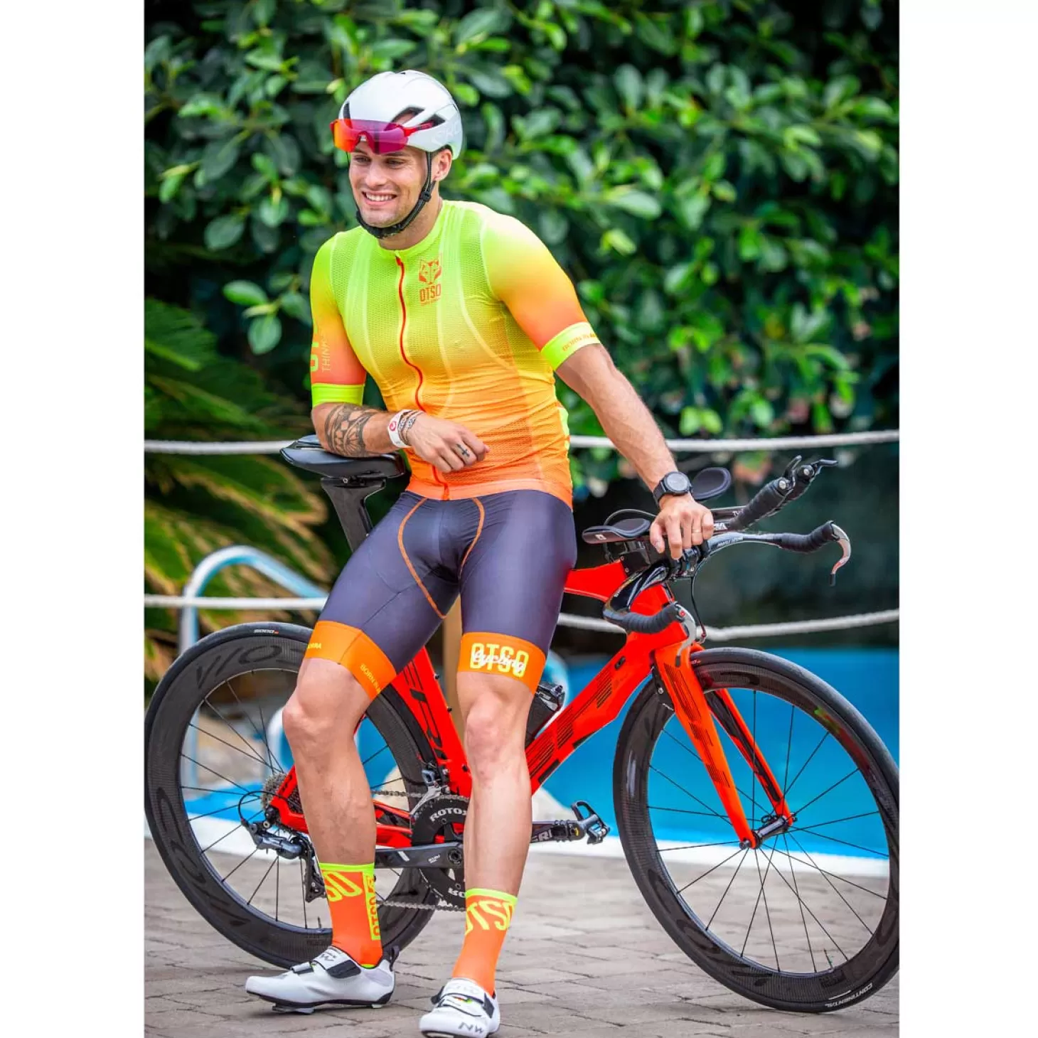 Cheap Culotte de ciclismo hombre - Fluo Orange (Outlet) Hombre Culottes Para Hombre