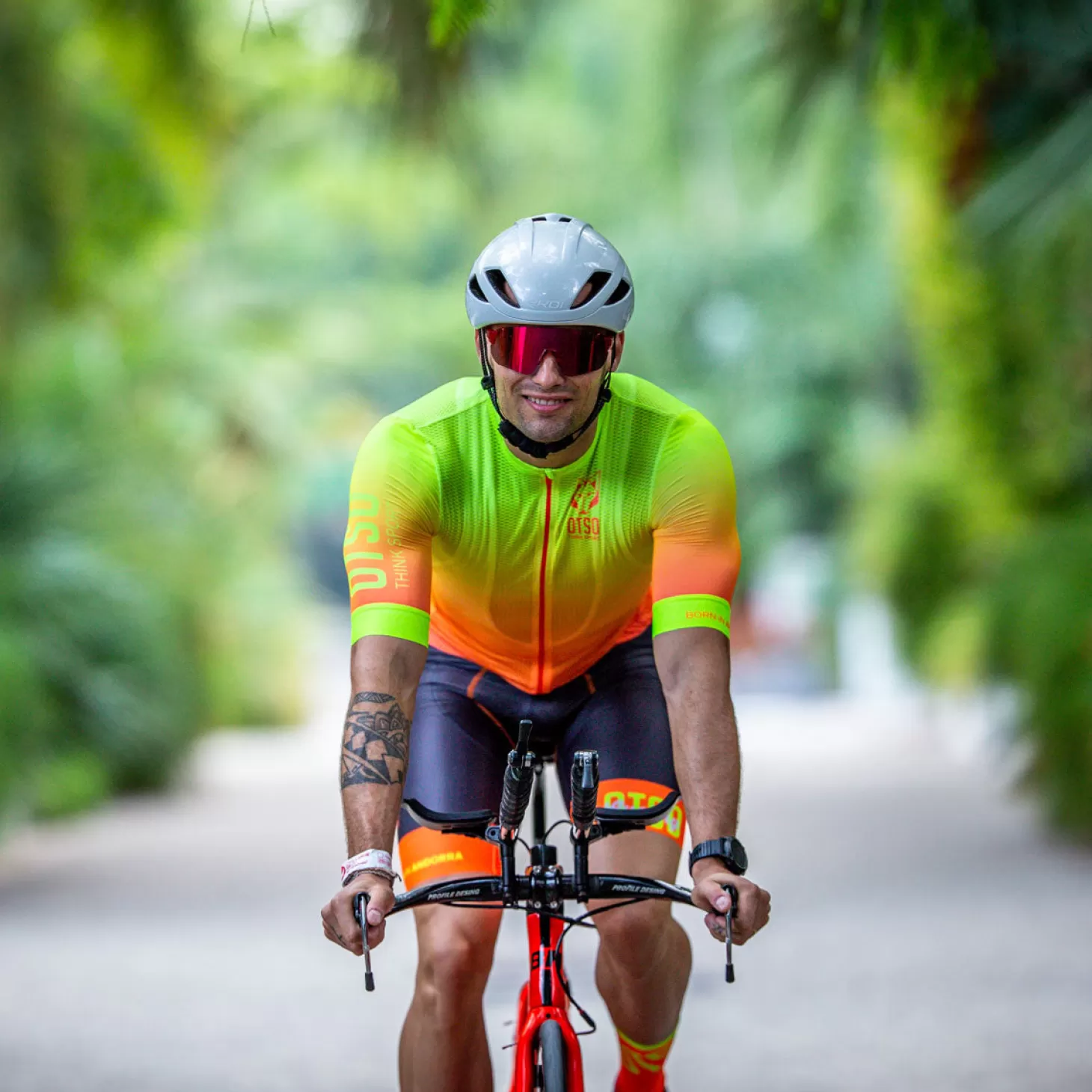 New Maillot de ciclismo manga corta hombre - Fluo Orange (Outlet) Hombre Maillots De Ciclismo Para Hombres