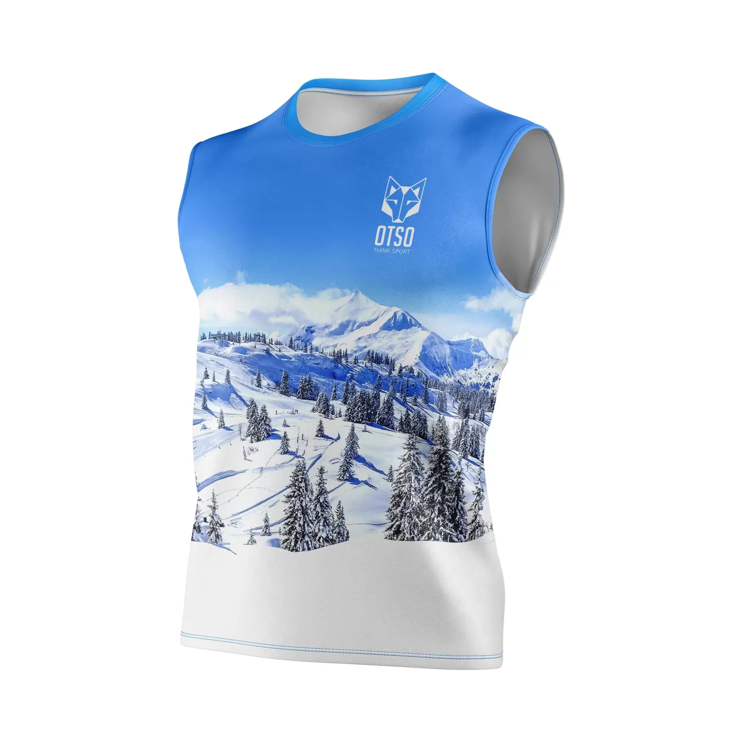 Flash Sale Men's Singlet Snow Forest - Hombre Camisetas Sin Manga Hombre Para Running