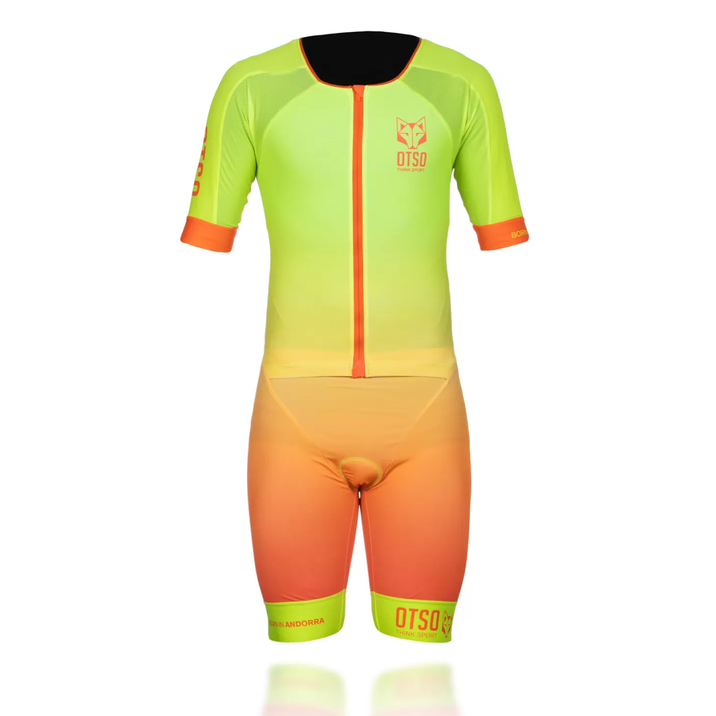 Sale Mono de triatlón hombre - Fluo Yellow & Fluo Orange (Outlet) Hombre Monos De Triatlón Para Hombre