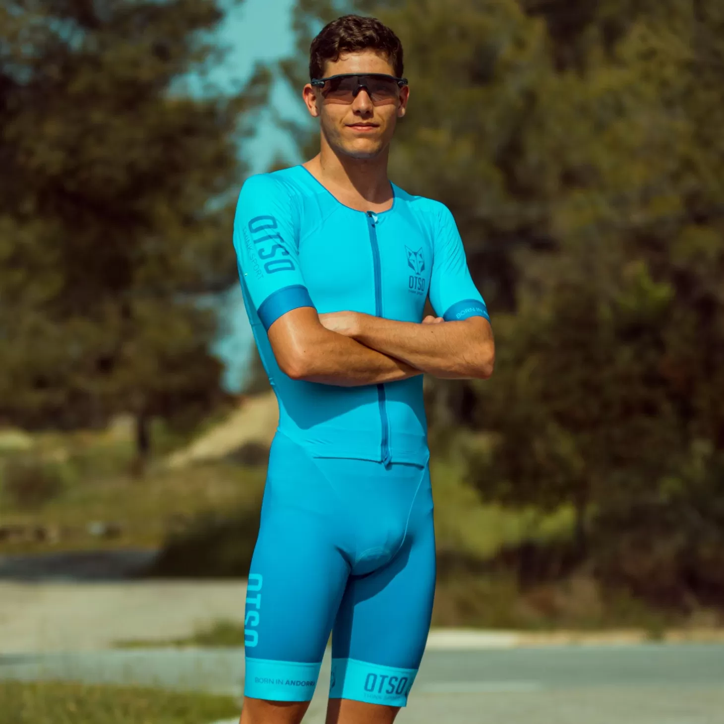 Cheap Mono de triatlón hombre - Light Blue & Electric Blue (Outlet) Hombre Monos De Triatlón Para Hombre