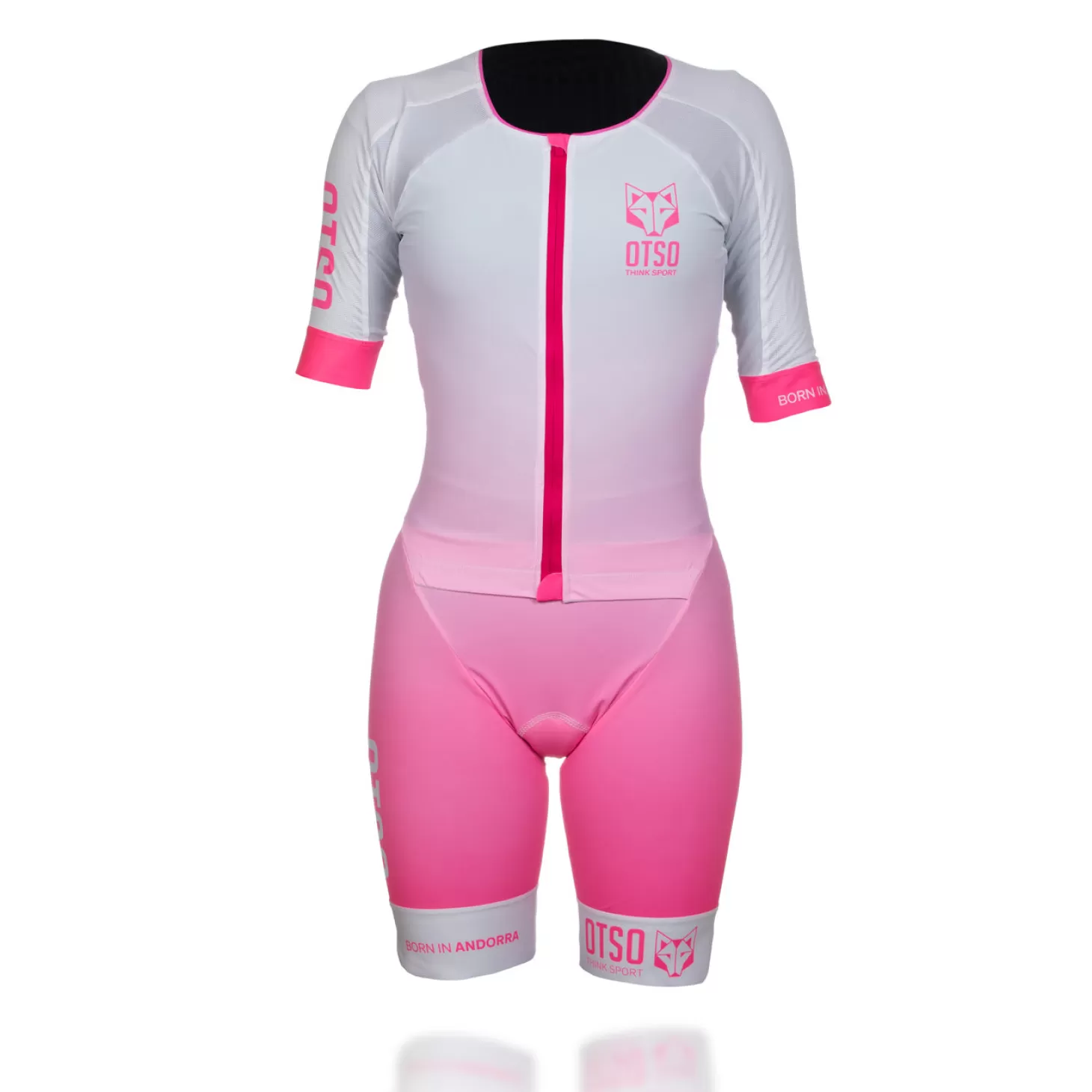 Cheap Mono de triatlón mujer - White & Fluo Pink (Outlet) Mujer Monos De Triatlón Para Mujer