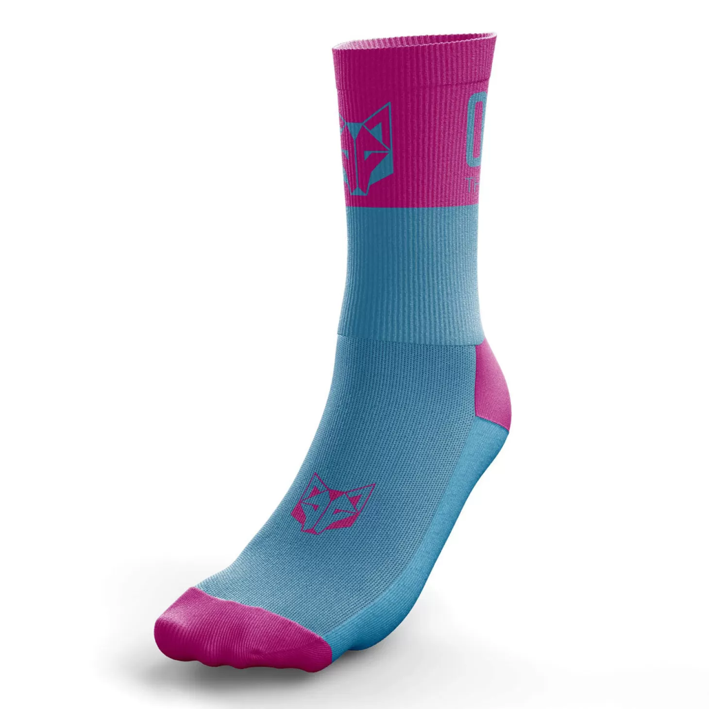 Cheap Calcetines Running Medio Altos - Azul y Rosa Calcetines De Corte Medio | Calcetines De Corte Medio