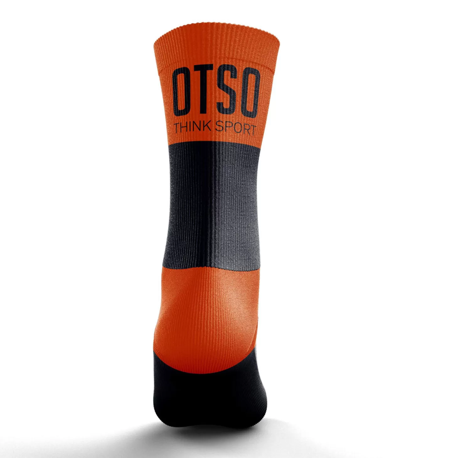 Clearance Calcetines Running Medio Altos - Negro y Naranja Calcetines De Corte Medio | Calcetines De Corte Medio
