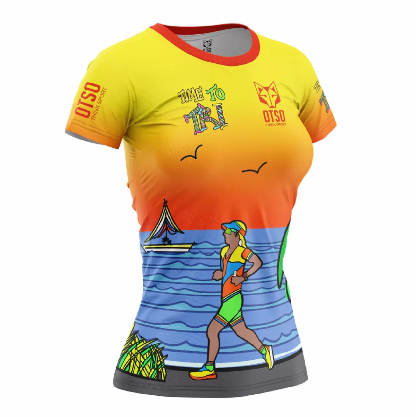 Outlet Camiseta Técnica Running Hombre Manga Corta - Auroras Boreales Mujer Camisetas Manga Corta Mujer