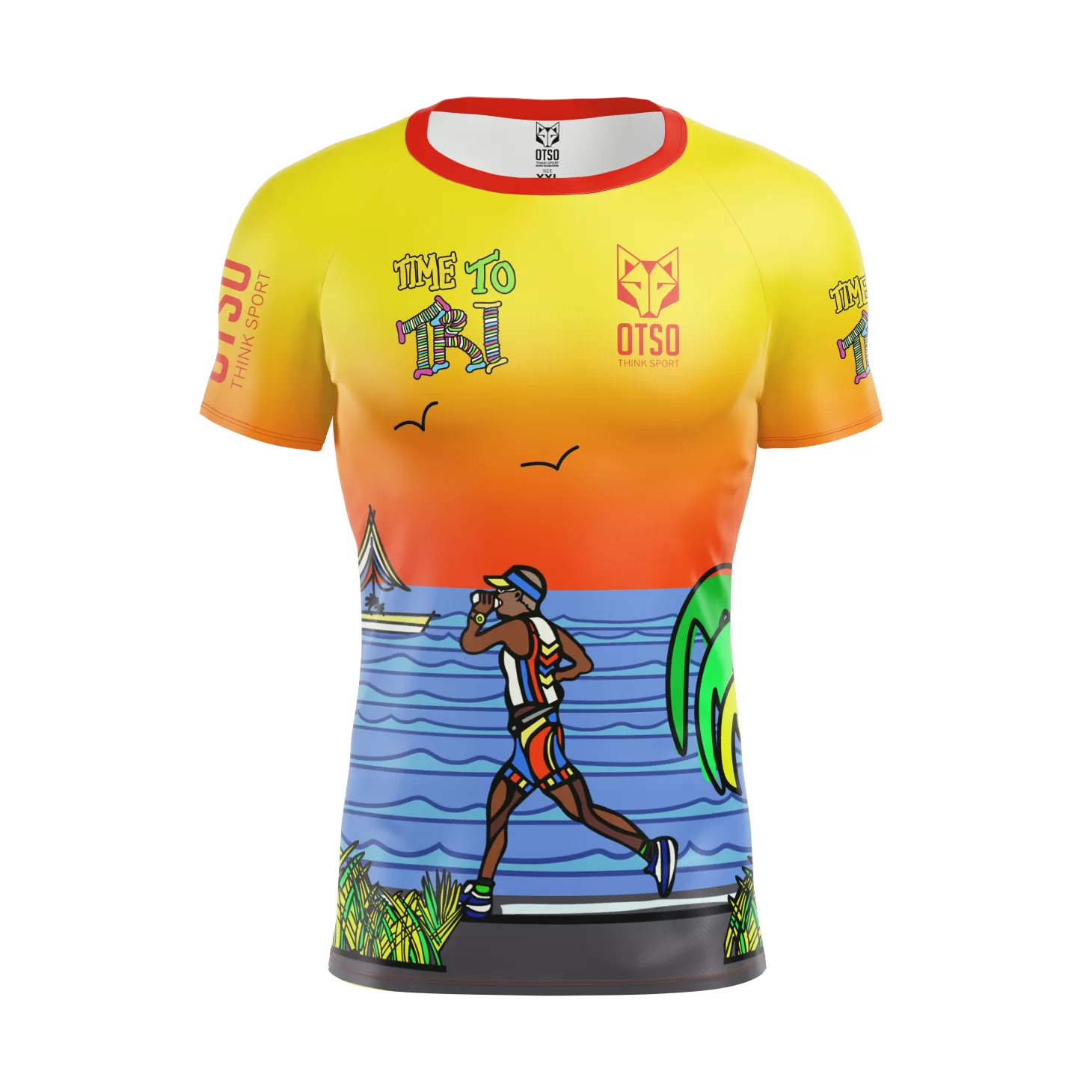 Fashion Camiseta Técnica Running Hombre Manga Corta - Auroras Boreales Hombre Camisetas Manga Corta Hombre