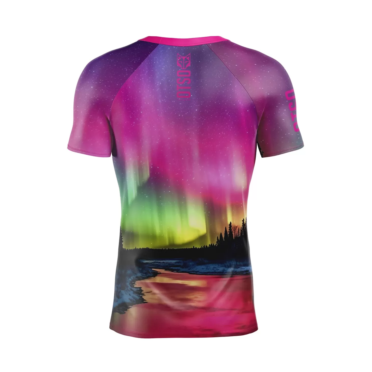 Hot Camiseta Técnica Running Hombre Manga Corta - Auroras Boreales Hombre Camisetas Manga Corta Hombre