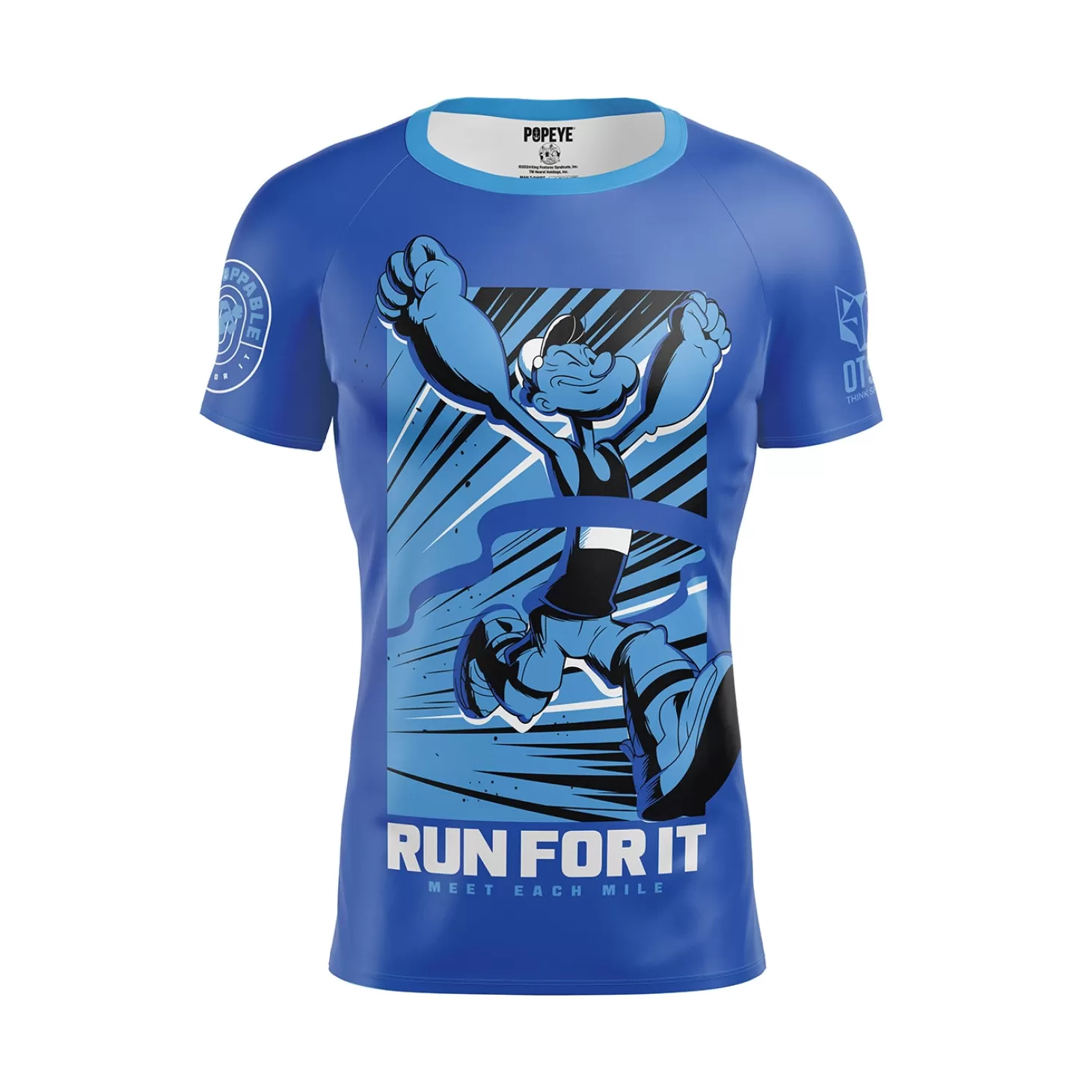 Shop Camiseta Técnica Running Hombre Manga Corta - Blue Camo Hombre Camisetas Manga Corta Hombre