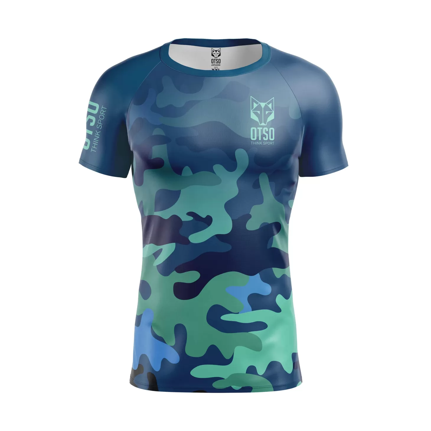 Clearance Camiseta Técnica Running Hombre Manga Corta - Blue Camo Hombre Camisetas Manga Corta Hombre
