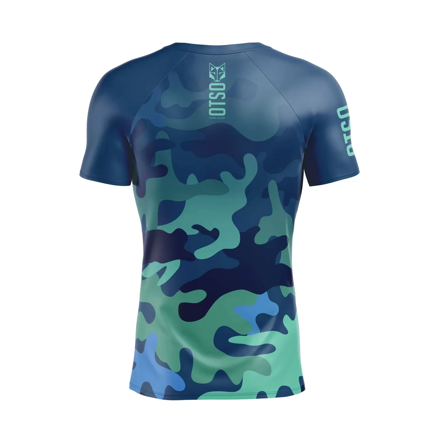 Clearance Camiseta Técnica Running Hombre Manga Corta - Blue Camo Hombre Camisetas Manga Corta Hombre