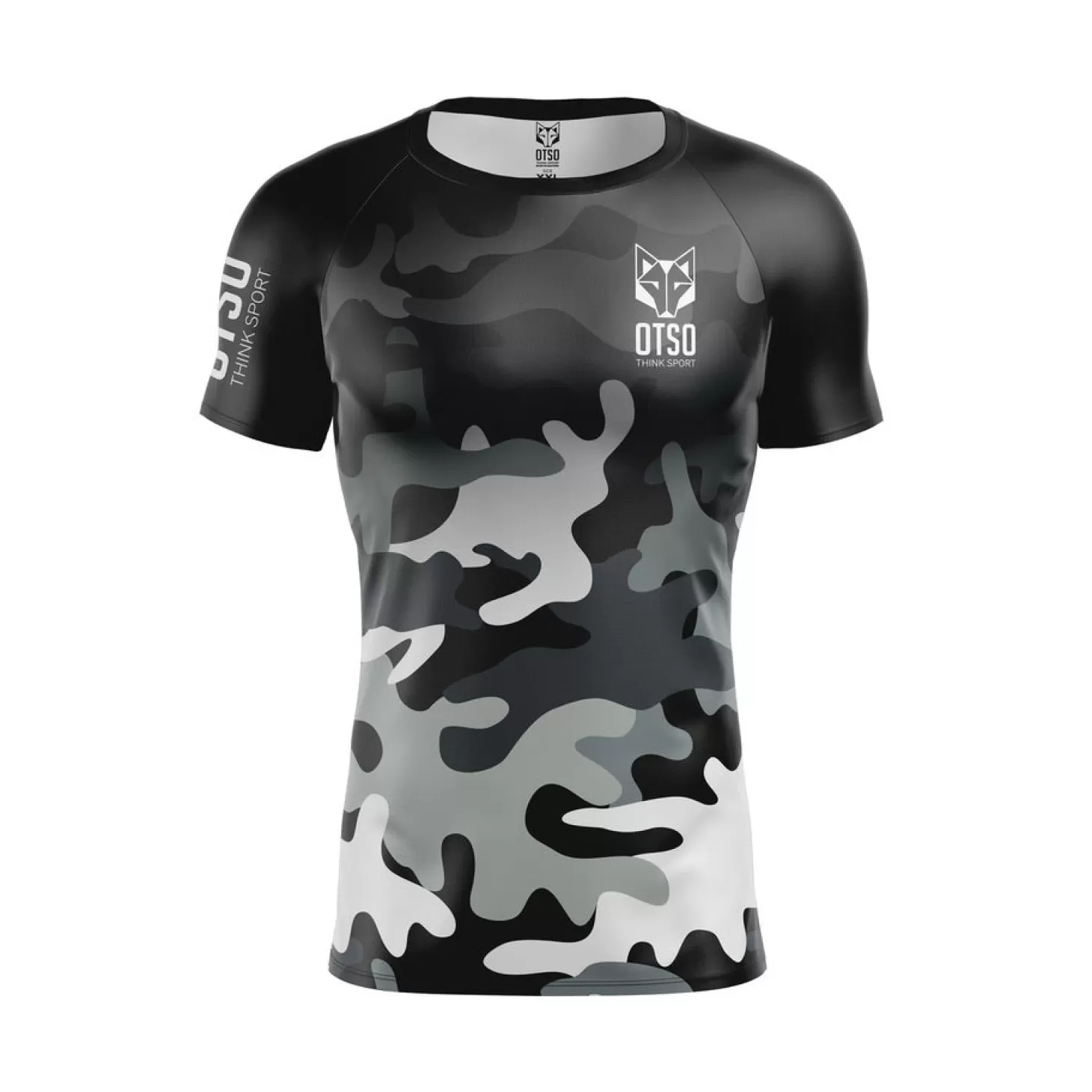 Best Sale Camiseta Técnica Running Hombre Manga Corta - Grey Camo Hombre Camisetas Manga Corta Hombre