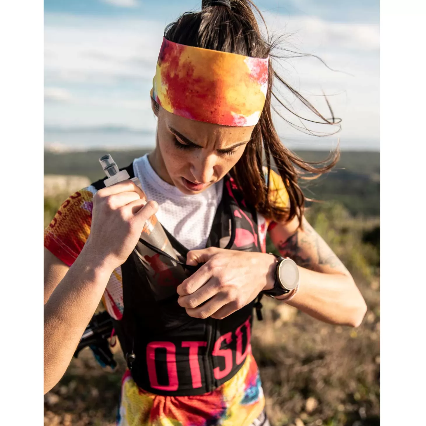 Discount Trail running backpack - Black & Pink Mochilas De Trail Running | Running Backpacks