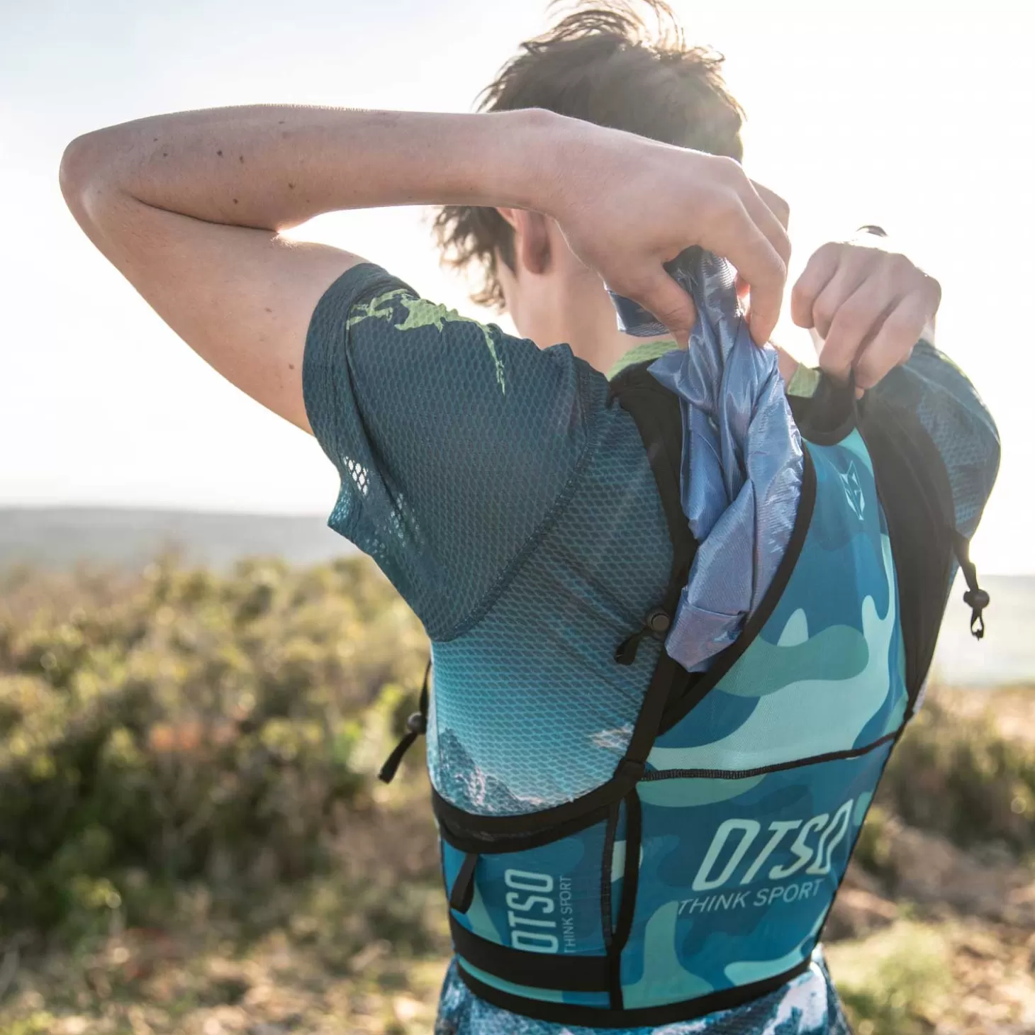 Best Sale Trail running backpack - Camo Blue Mochilas De Trail Running | Running Backpacks