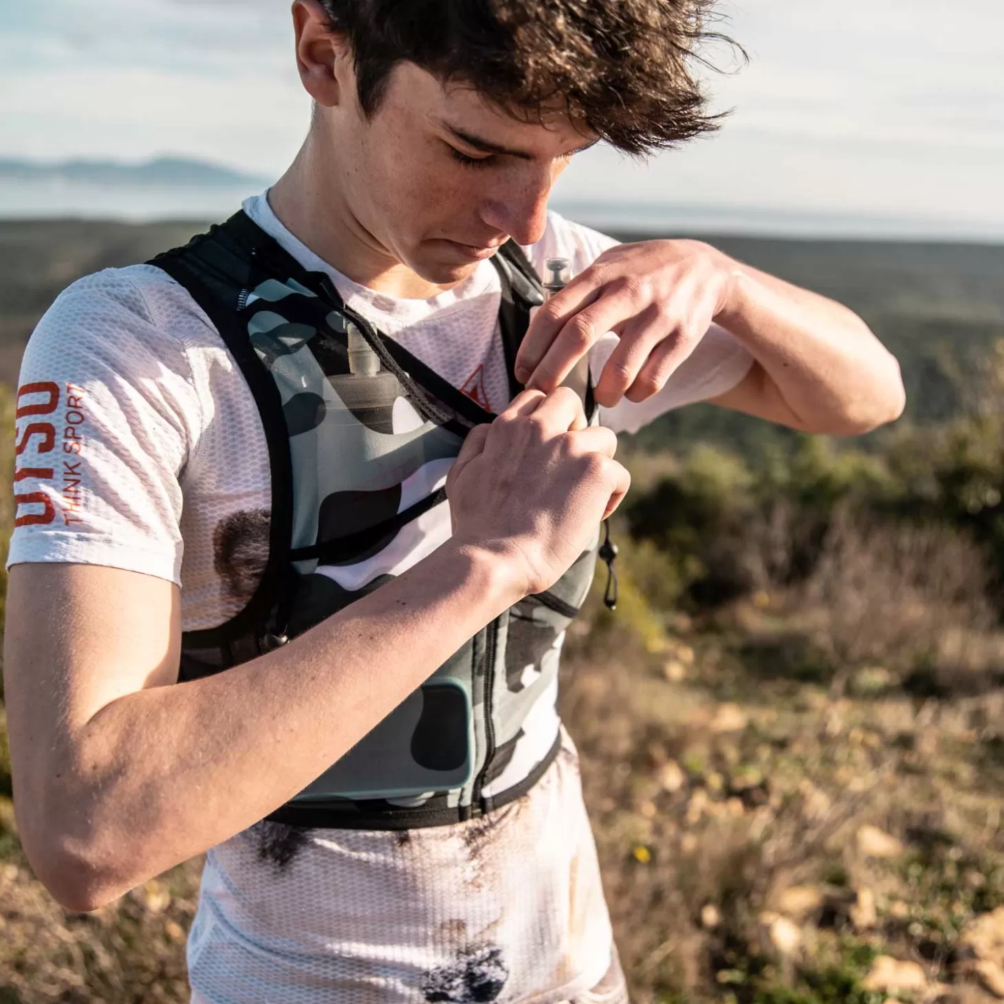 Clearance Trail running backpack - Camo Grey Mochilas De Trail Running | Running Backpacks