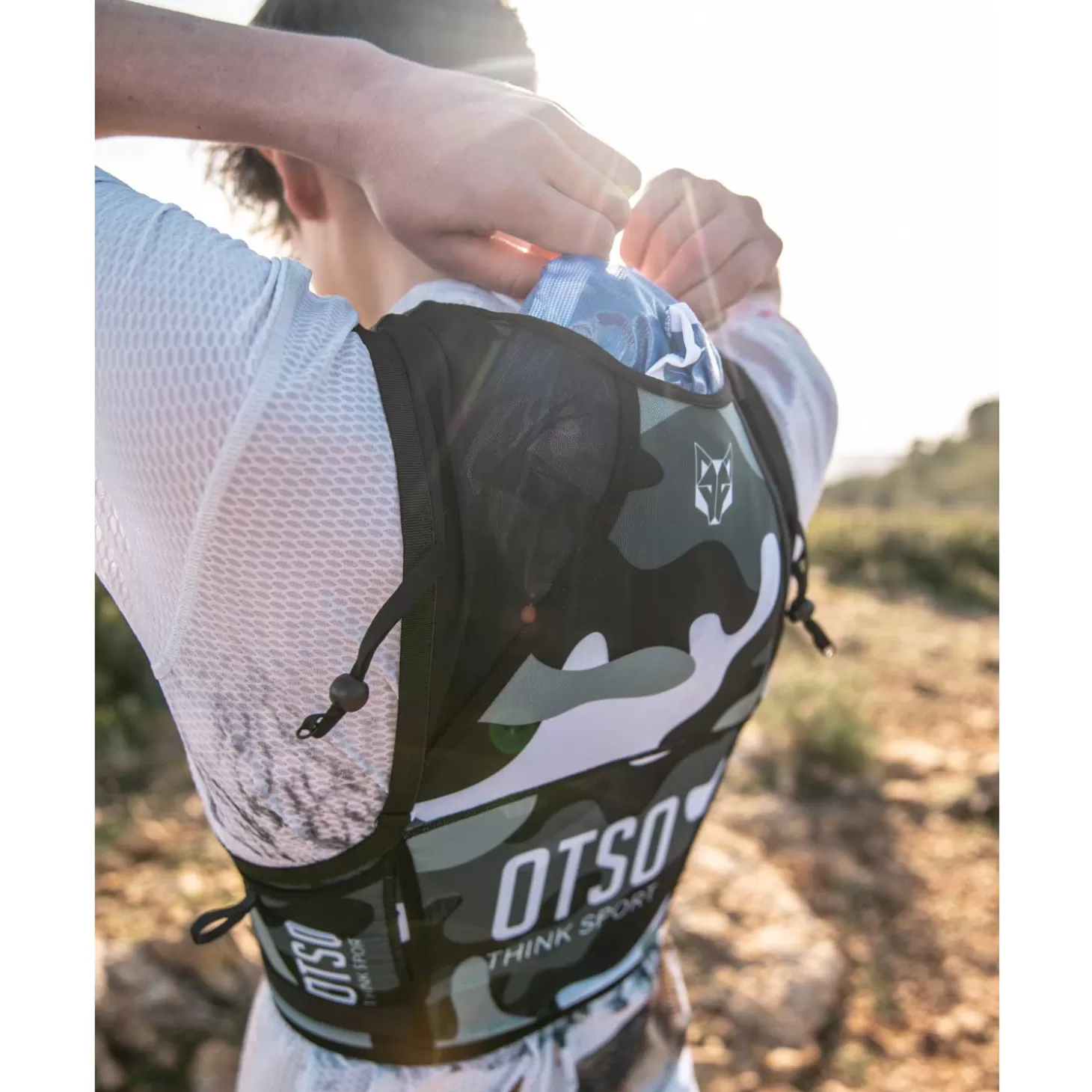 Clearance Trail running backpack - Camo Grey Mochilas De Trail Running | Running Backpacks