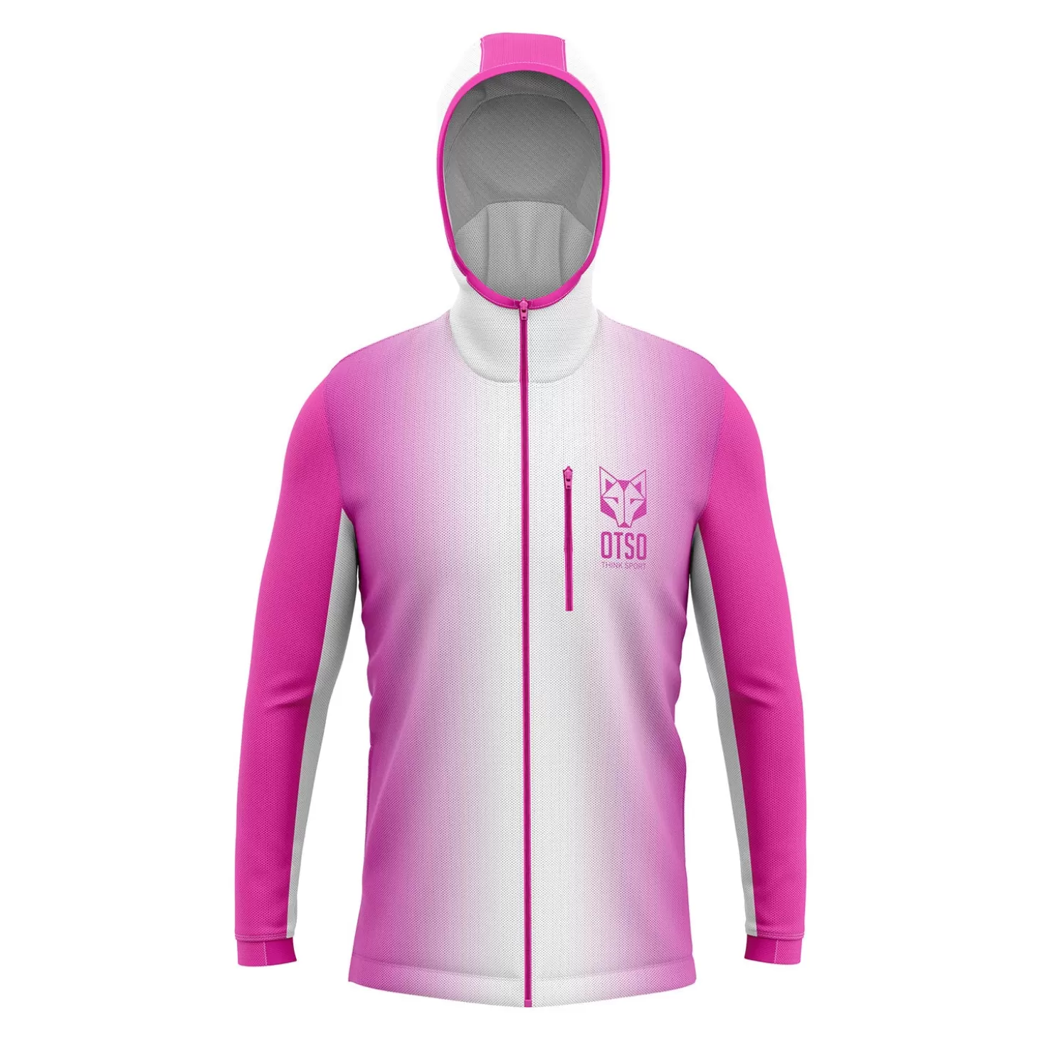 Online Unisex sport hoodie - Fluo Pink & White Chaquetas Segunda Capa