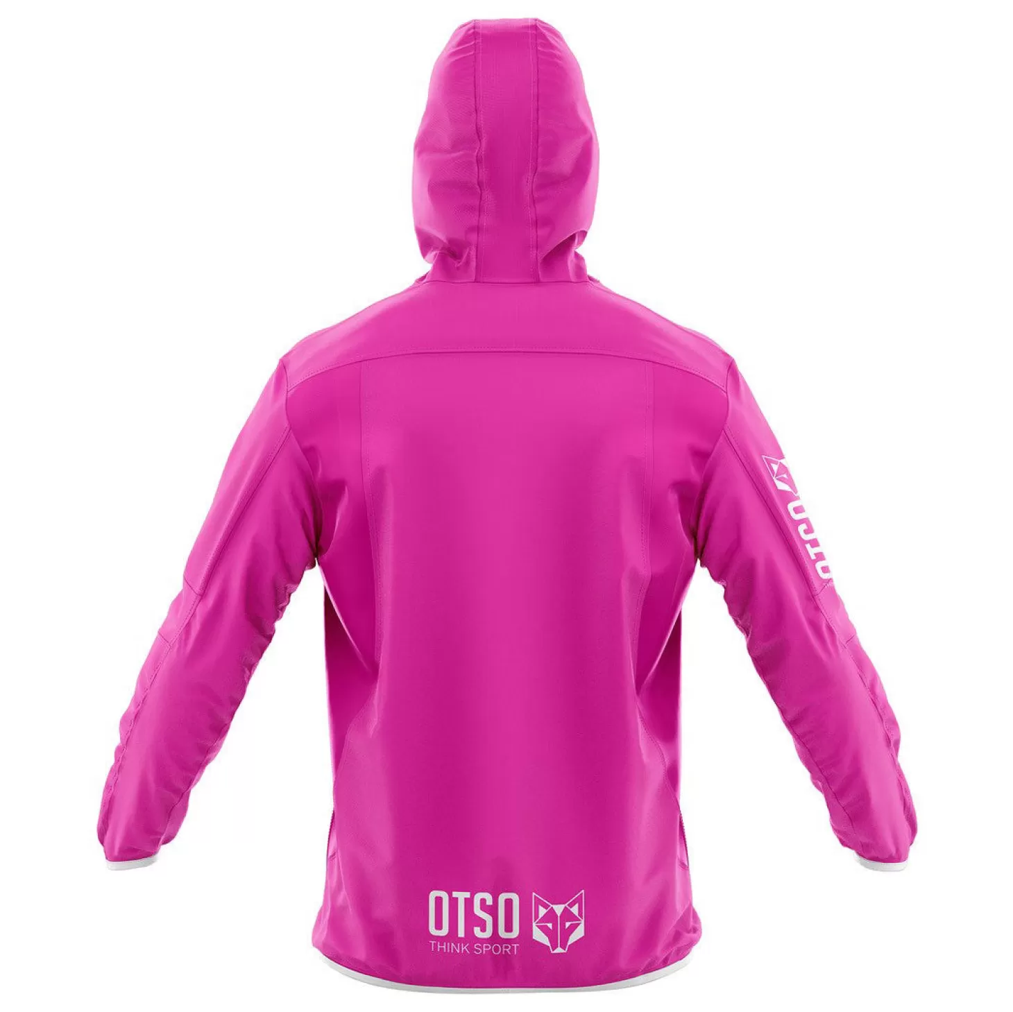New Waterproof Jacket - Fluo Pink & White Cortavientos