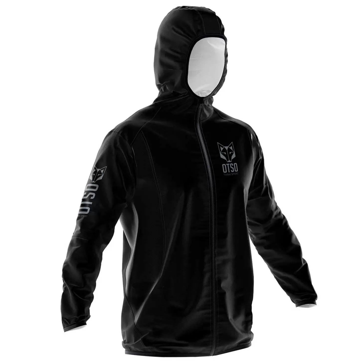 Hot Waterproof Jacket - Full Black Cortavientos