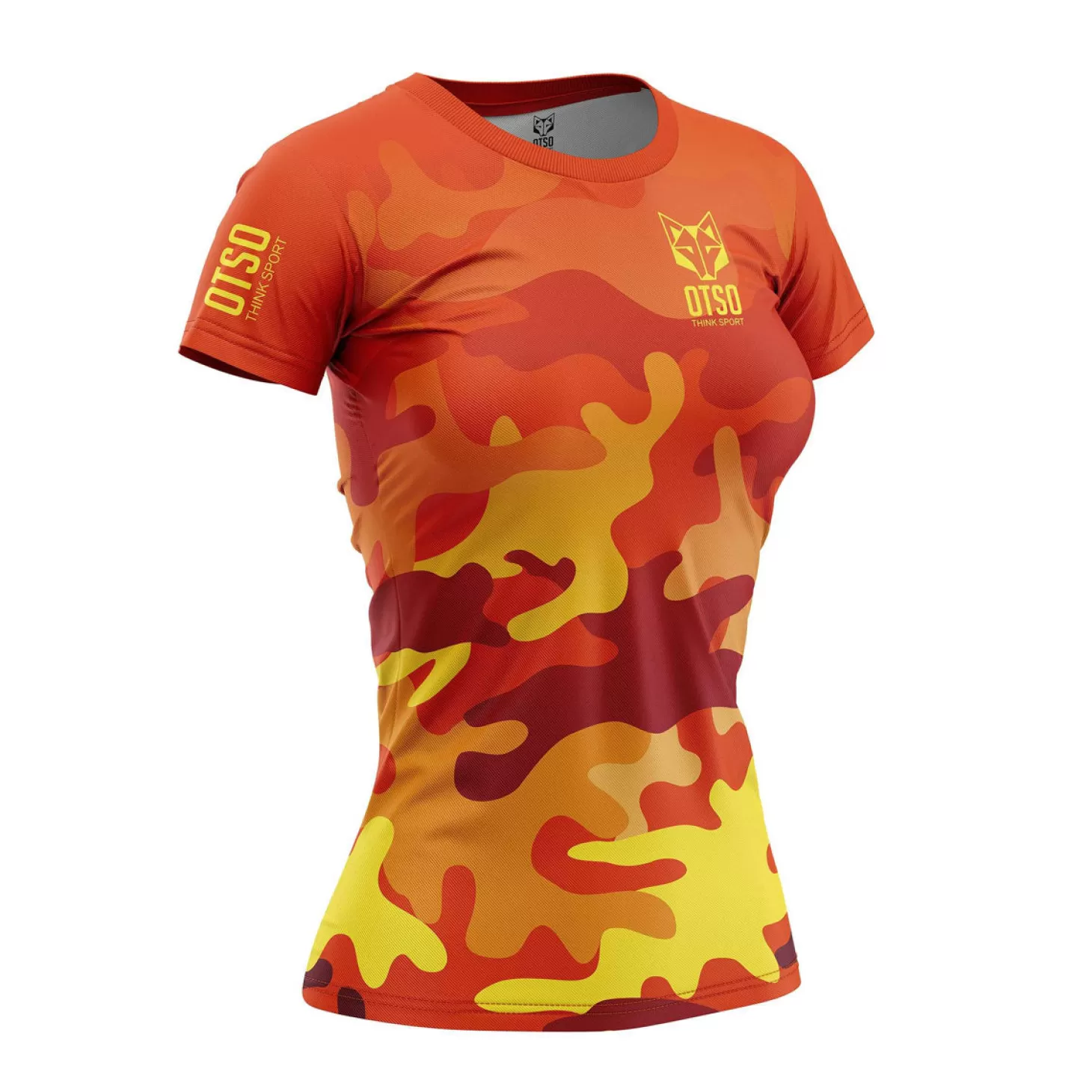 Flash Sale Women's Short Sleeve Shirt Camo Orange - Mujer Camisetas Manga Corta Mujer